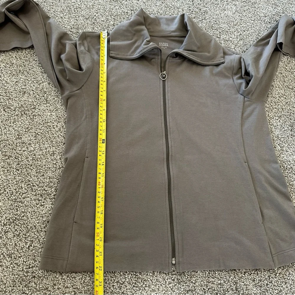 Eileen Fisher Organic Cotton Lycra Zip Up Jacket Size Small - Picture 12 of 12